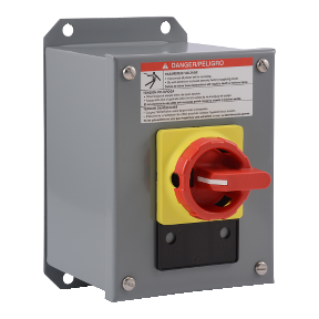 Schneider Electric Non-Fusible Disconnect Switch; 3-Pole; 20A; Enclosed; NEMA 12; Rotary; Selector Switch; UL 508